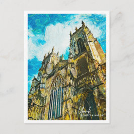 York Vereinigtes Königreich Schönes Öl Paint Lands Postkarte