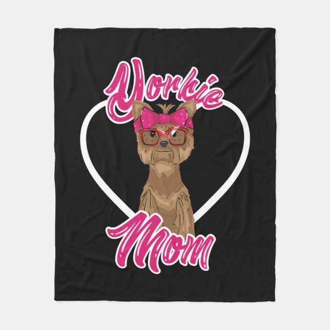 Yorki-Mama Fleecedecke (Vorderseite)
