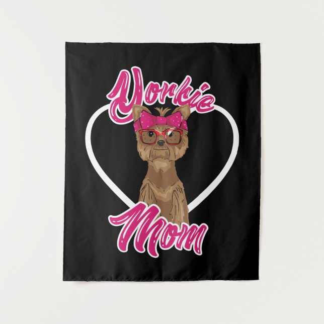 Yorki-Mama Wandteppich (Vorderseite)