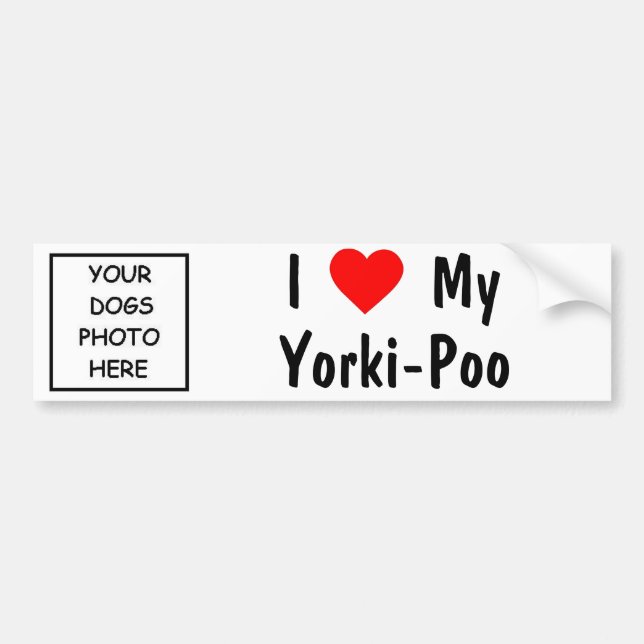 Yorki-Poo Autoaufkleber (Vorne)