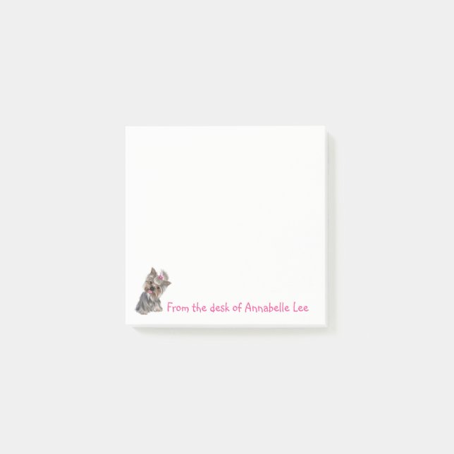 Yorkie Anmerkungen Post-it Klebezettel (Vorderseite)