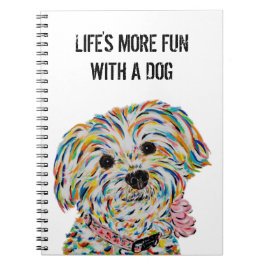 Yorkie Bichon Dog Notebook 6,5" x 8,75" Notizblock