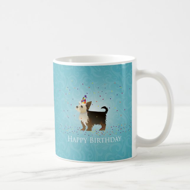 Yorkie Birthday Design Kaffeetasse (Rechts)