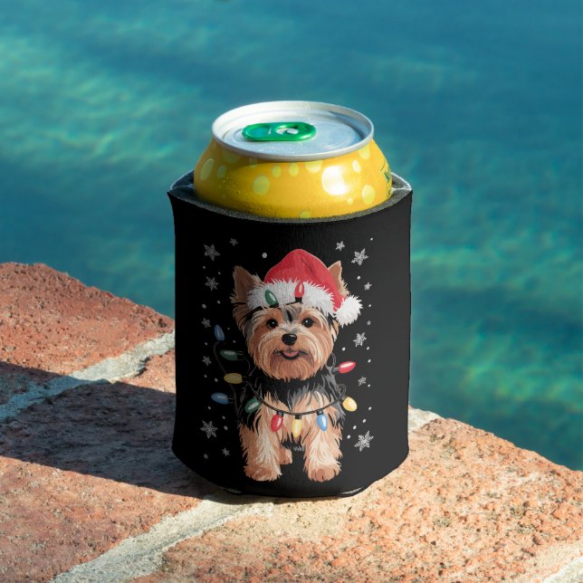 Yorkie Christmas Dog Long Xmas Geschenk Dosenkühler (In Situ Pool)