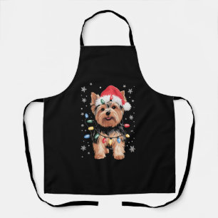 Yorkie Christmas Dog Long Xmas Geschenk Schürze