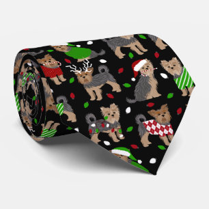 Yorkie Christmas Yorkshire Terrier Dog Krawatte