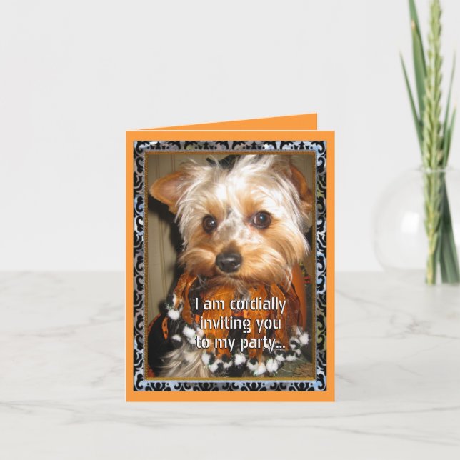 Yorkie Cordial Invitation (Devant)