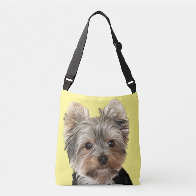 Yorkie Crossbody Bag Tragetaschen Mit Langen Trägern (Vorderseite)