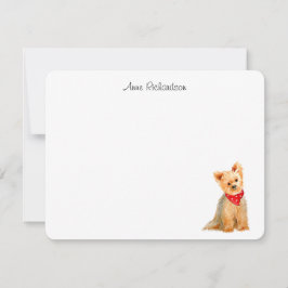 Yorkie Custom flach Dankeskarte