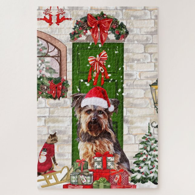 Yorkie Dog Christmas   (Vertikal)