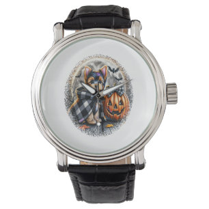 Yorkie Dog Halloween Armbanduhr