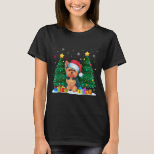 Yorkie Dog Lovers Weihnachtsmannmütze Ugly Christm T-Shirt