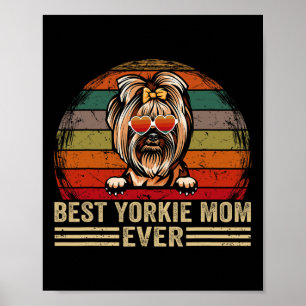 Yorkie Dog Mama Lover Fun Vintag Best Yorkie Mama Poster