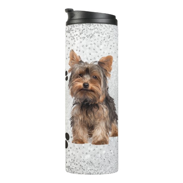 Yorkie Dog Mama Thermosbecher (Nach rechts gedreht)