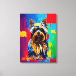 Yorkie dog Pop Art Leinwanddruck