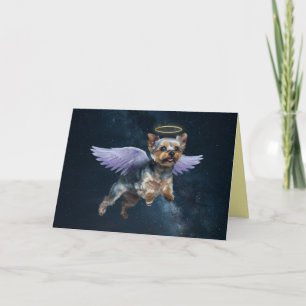 Yorkie Engel Beileidskarte Karte