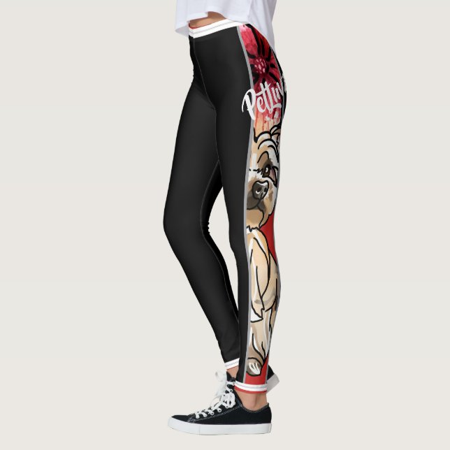 Yorkie, Farbbergwerk (addieren Sie Kosenamen) Leggings (Links)