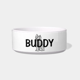 Yorkie Food Bowl mit Yorkie Sketch Napf