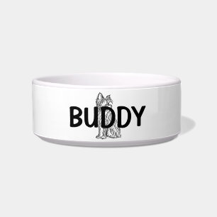Yorkie Food Bowl mit Yorkie Sketch Napf
