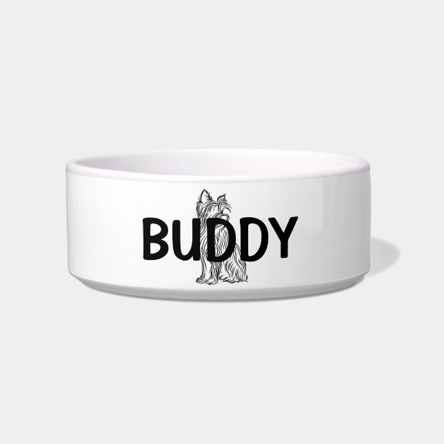 Yorkie Food Bowl mit Yorkie Sketch Napf (Vorderseite)