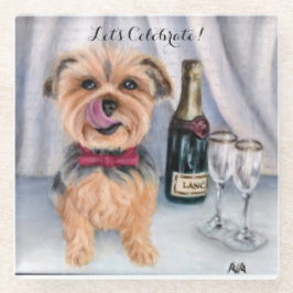 Yorkie Glass Coaster Glasuntersetzer