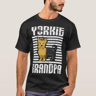 Yorkie Grandpa Proud Hunde T-Shirt
