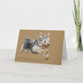Yorkie Grußkarte, Standard-weiße Umschläge Karte