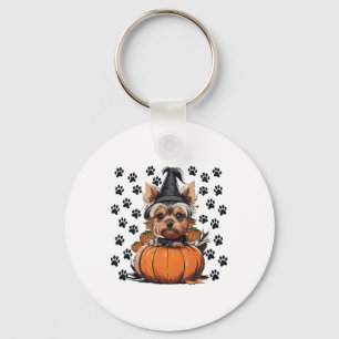 Yorkie Halloween Costume T-Shirt Pumpkin Men Women Schlüsselanhänger