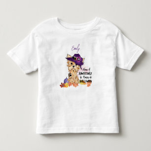Yorkie hat ein absolut glückliches Halloween Kleinkind T-shirt
