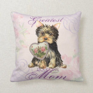 Yorkie Herz-Mama Kissen