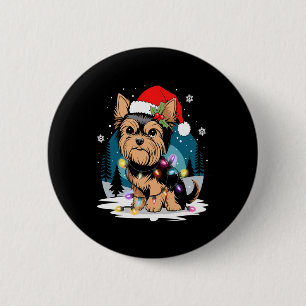 Yorkie Hogs TreChristmas Sweater Xmas Tier Tier Ti Button