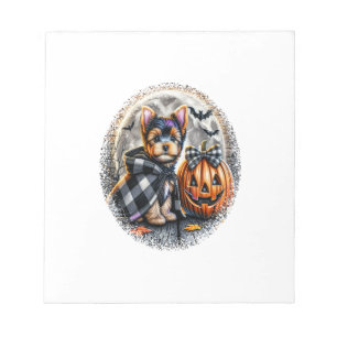Yorkie Hund Halloween Notizblock