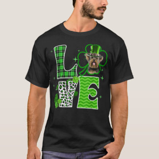 Yorkie Kleeblatt Lucky Clover Irish St Patricks Da T-Shirt