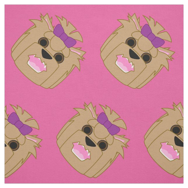 Yorkie Liebe Stoff (Muster)