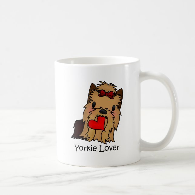 Yorkie Liebhaber, Yorkshire Terrier Kaffeetasse (Rechts)