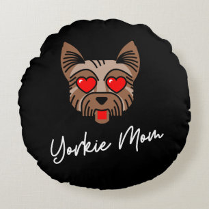 Yorkie Mama 3 Rundes Kissen
