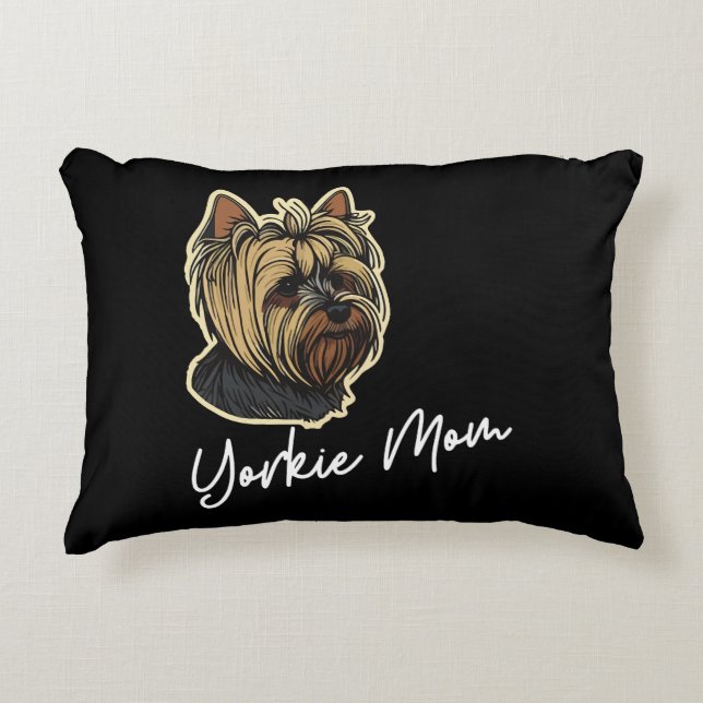 Yorkie Mama Dekokissen (Vorderseite)