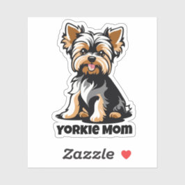 Yorkie Mama Die Sticker schneiden | Benutzerdefini