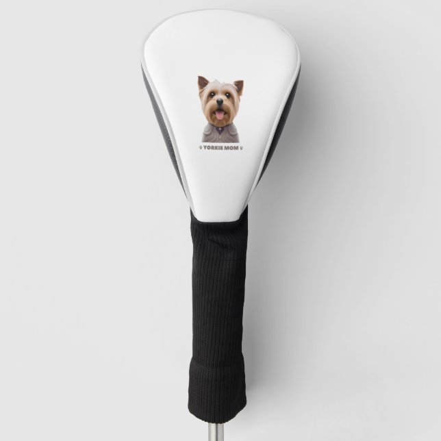Yorkie Mama niedlich Hundedesign Golf Headcover (Vorderseite)