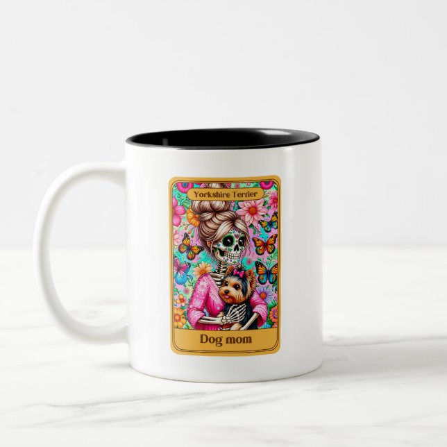 Yorkie Mama Tarot Card Tasse (Links)