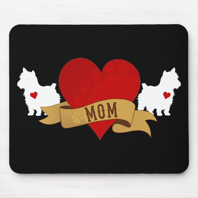 Yorkie Mama [Tätowierungsart] Mousepad (Vorne)