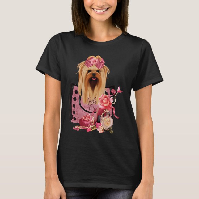 Yorkie Mama Yorkie Clothes T-Shirt (Vorderseite)
