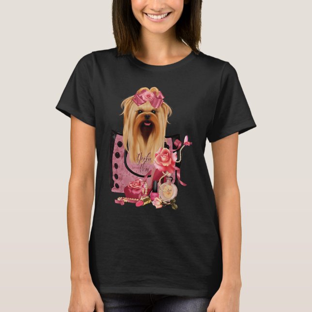 Yorkie Mama Yorkie Clothes T-Shirt (Vorderseite)