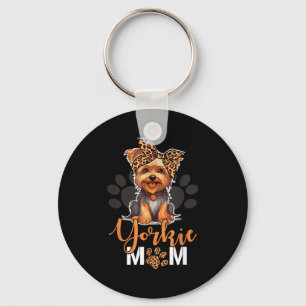 Yorkie-Mama Yorkshire-Leoparden-Hundefreunde Mutte Schlüsselanhänger