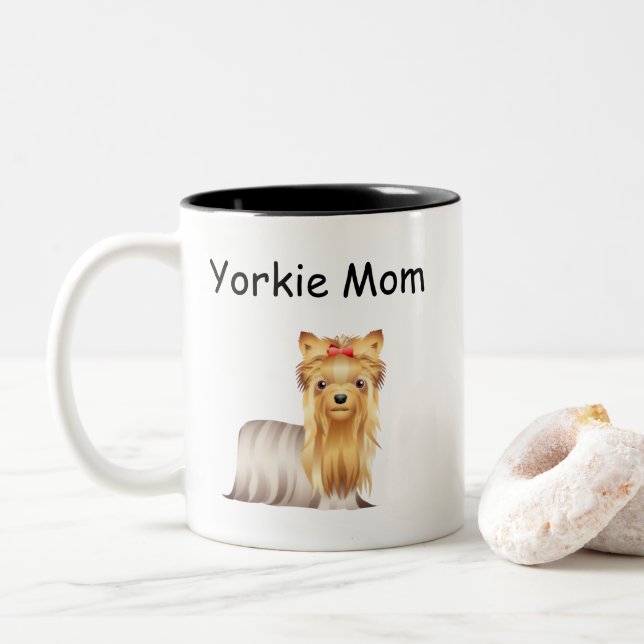 Yorkie Maman Coffee Mug (Avec donut)