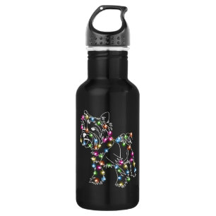 Yorkie mit Christmas Light Yorkie Owner Niedliche  Edelstahlflasche