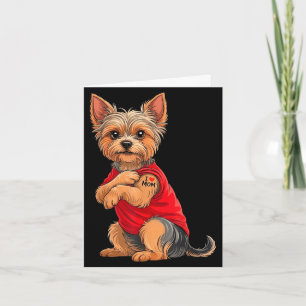 Yorkie mit tätowiertem Yorkshire Terrier Liebe Karte