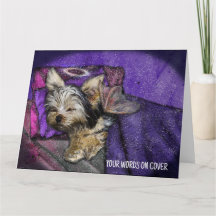 Yorkie-Mitgefühl-Tribut-Tierverlust-Grußkarte