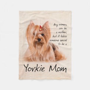 Yorkie Mom Fleece-Decke Fleecedecke