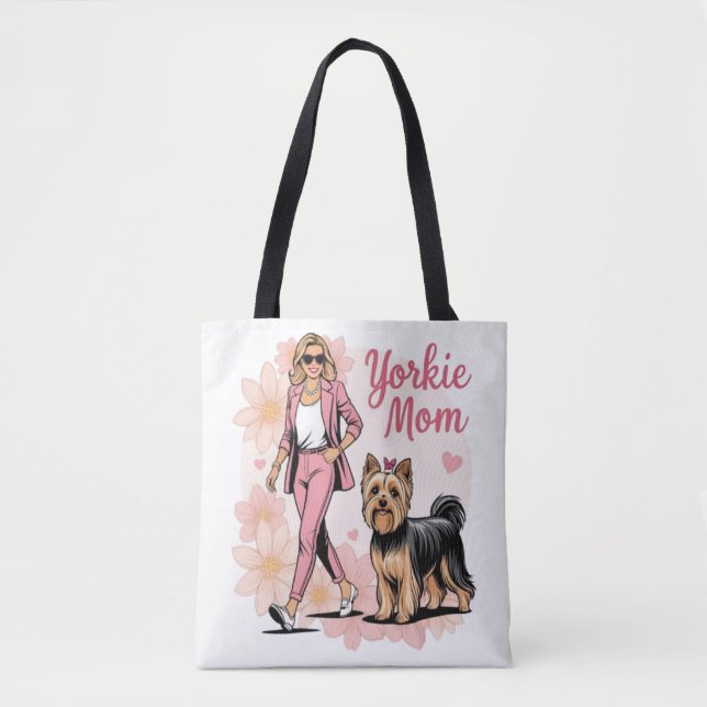 Yorkie Mom Tote Bag Tasche (Vorderseite)